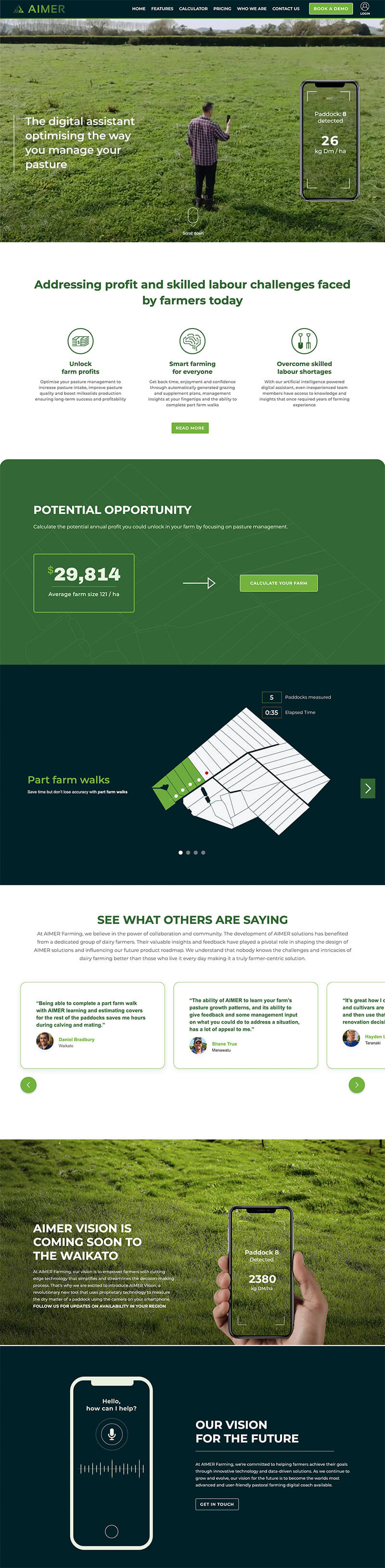 Aimer Farming Demo screen